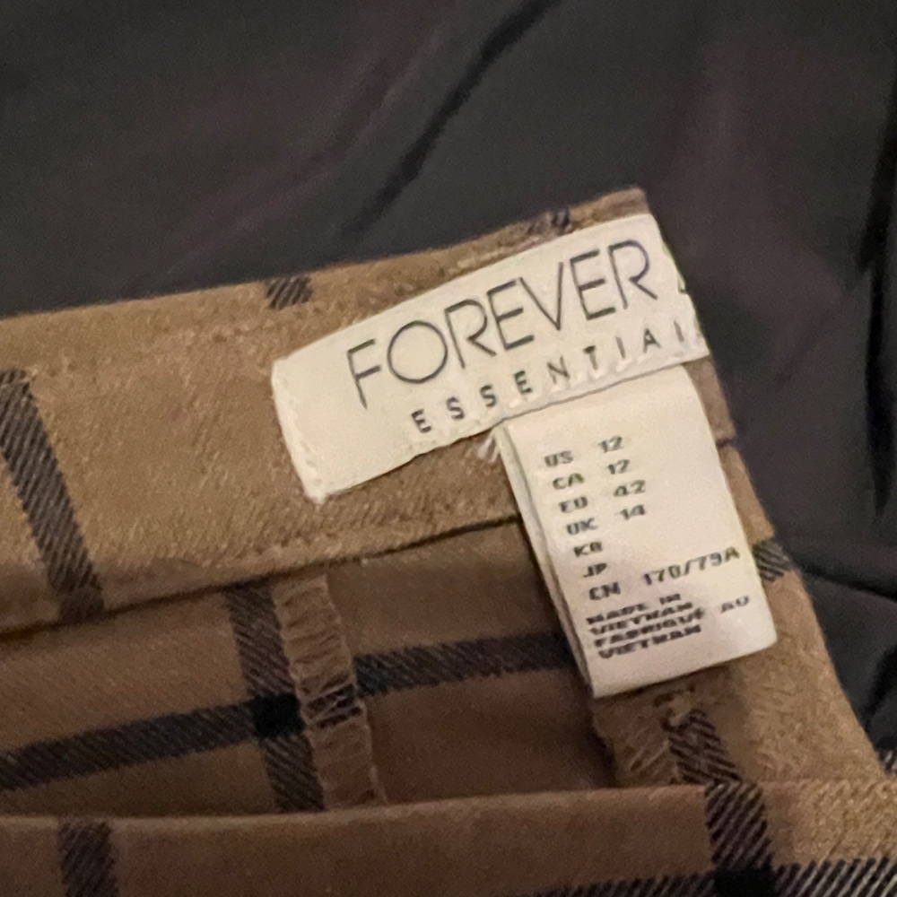Worthington Charcoal Drape Neck Top & WindowPane Pants- Top sz L /Pants sz12 - Picture 4 of 5